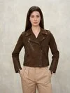 CHERRY SUEDE STUDDED JACKET - Zoom