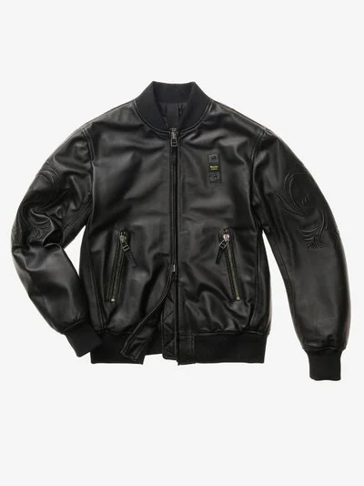 LEATHER JACKET WITH LAURIENNE EMBROIDERY_1