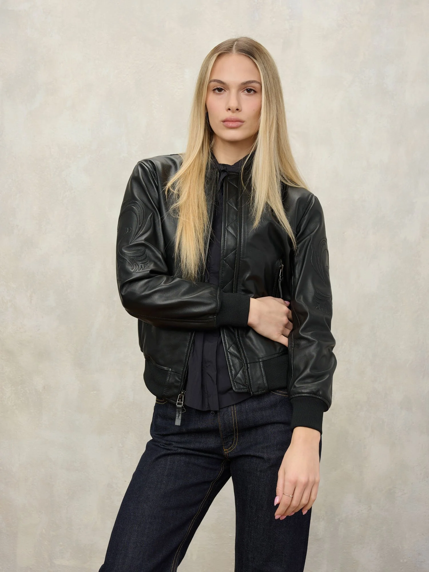 Blauer ブラウアー Charlie レディース レザージャケット M Blauer H.T. チャーリー レザージャケット ネオクラに合わせたい
