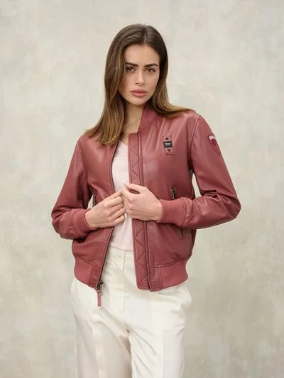 Leather Casual and Biker Jackets for Women | Blauer ® Leather Casual and Biker Jackets for Women | Blauer ®