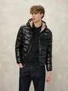 Blauer - QUILTED VEST WITH CHEST POCKET BRYANT - Black Inside Natural Beige - Blauer