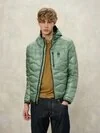DOWN JACKET WITH HOOD AND WAVE CHEST POCKET - Zoom