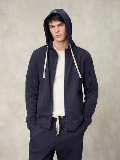 FELPA CON TASCA CON ZIP CARDINTON