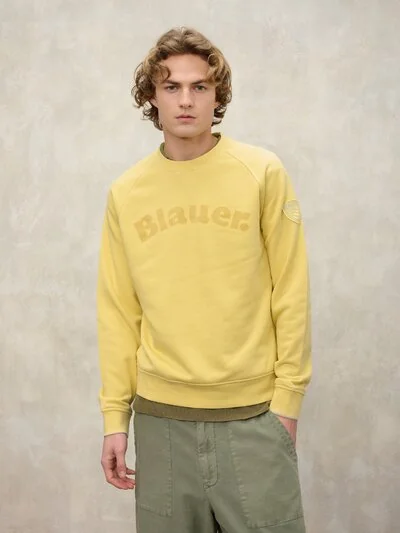SWEATSHIRT SCHRIFTZUG FLOCK CAMP
