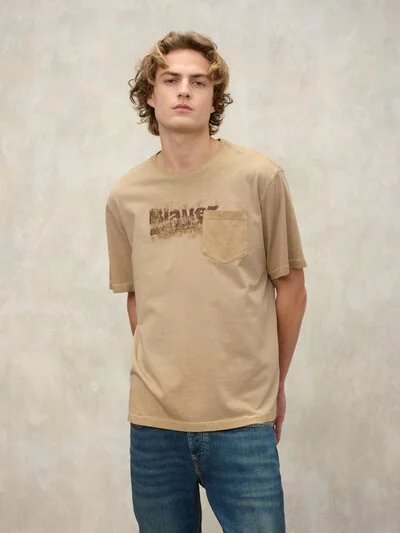 FADED GROOM T-SHIRT WITH CHEST POCKET