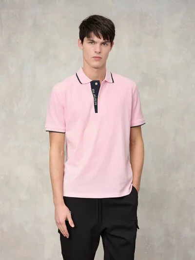 POLO DOUBLE RAYURE LOGOTYPÉE PARKSON