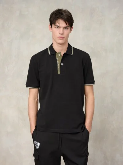 POLO DOUBLE RAYURE LOGOTYPÉE PARKSON