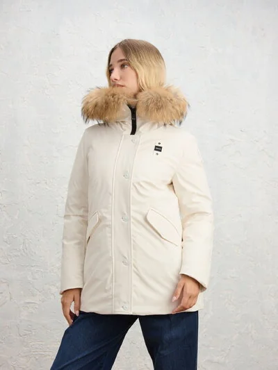 PARKA ACOLCHADA CON VERDADERA PIEL IRMA
