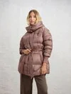 LONG PUFFER JACKET WITH GRANGER BELT - Zoom