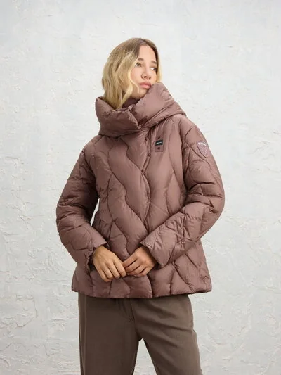 DOWN JACKET WITH BRAIDED QUILTING BELLFLOWER