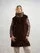 Blauer - SHORT JACKET IN NYLON AND ECO-FUR ASPEN - Brown 30B - Blauer