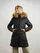 Blauer - LONG WAVE-QUILTED DOWN JACKET LYNEL - Black Inside Beige 301 - Blauer