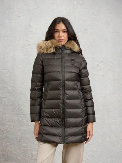 LONG DOWN JACKET WITH FUR KRISTIN