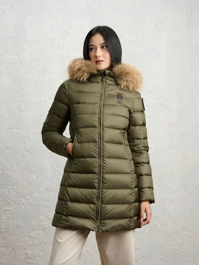 LONG DOWN JACKET WITH FUR KRISTIN