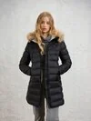 LONG DOWN JACKET WITH FUR KRISTIN - Zoom
