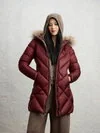 ALTHEA LONG DOWN JACKET WITH GEOMETRIC LINES - Zoom