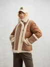 FOSTER SHEEPSKIN AND GLOSSY NYLON JACKET - Zoom
