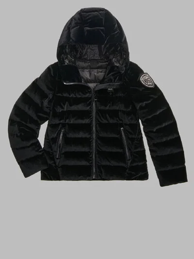 QUILTED JACKET IN GLOSSY VELVET VELLY JUNIOR