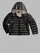 Blauer - ADAMS JUNIOR STRIPED QUILTED JACKET - Black Inside Beige 301 - Blauer