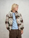 REVERSIBLE BEECHER NYLON AND FLEECE BOMBER - Zoom