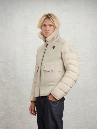 DOWN JACKET WITH SHEEPSKIN FRONT FENNER NEW