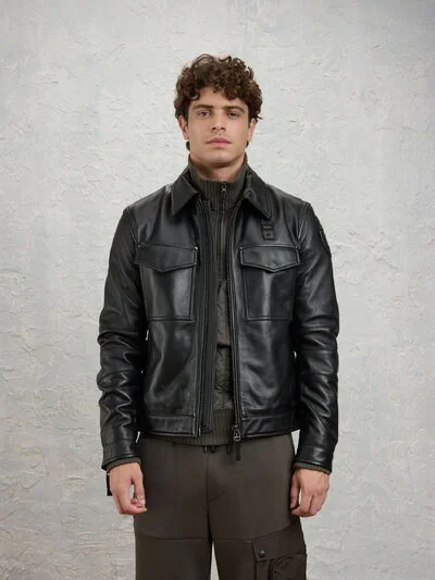 GLÄNZENDE LEDERJACKE JONES