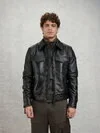 JONES GLOSSY LEATHER JACKET - Zoom