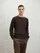Blauer - RAGLAN SLEEVE KNIT COURT - Deep Brown - Blauer