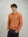 Blauer - DIXWELL MARLED YARN POLO KNIT - Deep Orange Mouline - Blauer