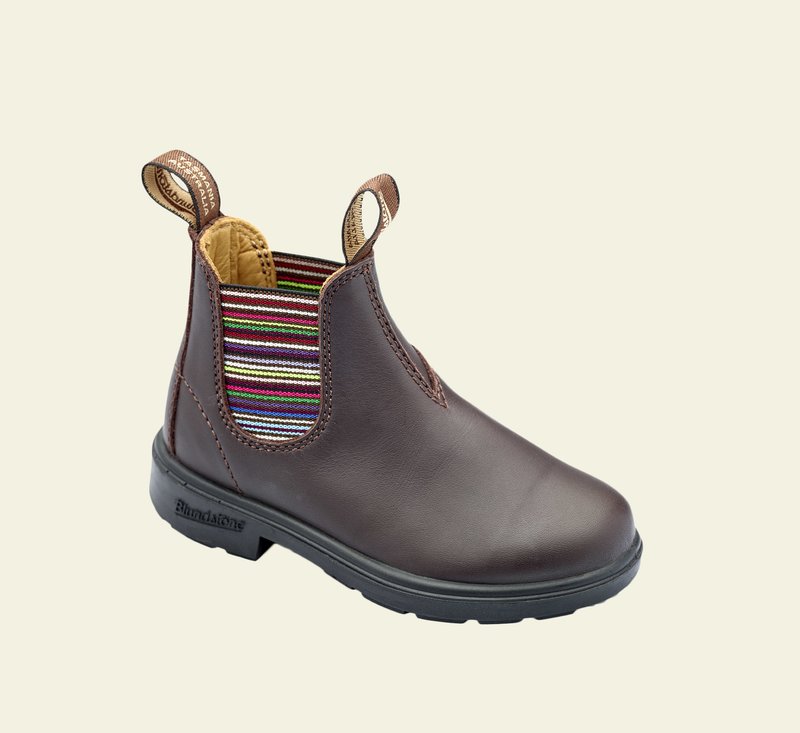 Boots #1413 - KIDS - Brown & Stripes