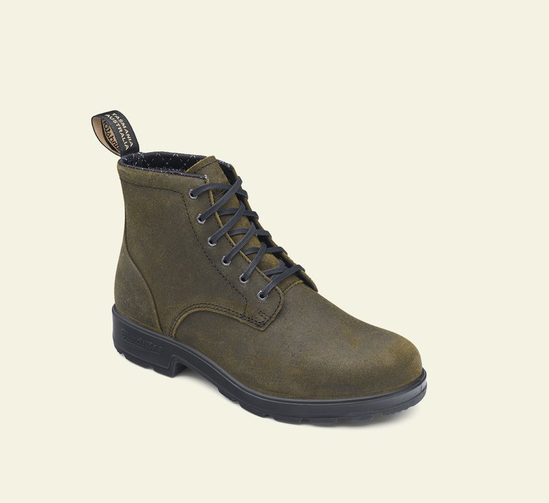 Boots #1932 - LACE UP SERIES - Olive Suede