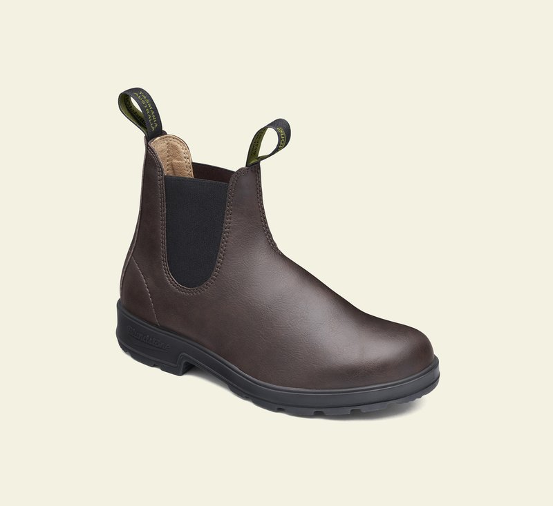 Boots #2116 - VEGAN SERIES - Brown Leather & Black