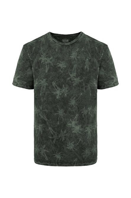 Cotton T-shirt with camouflage print