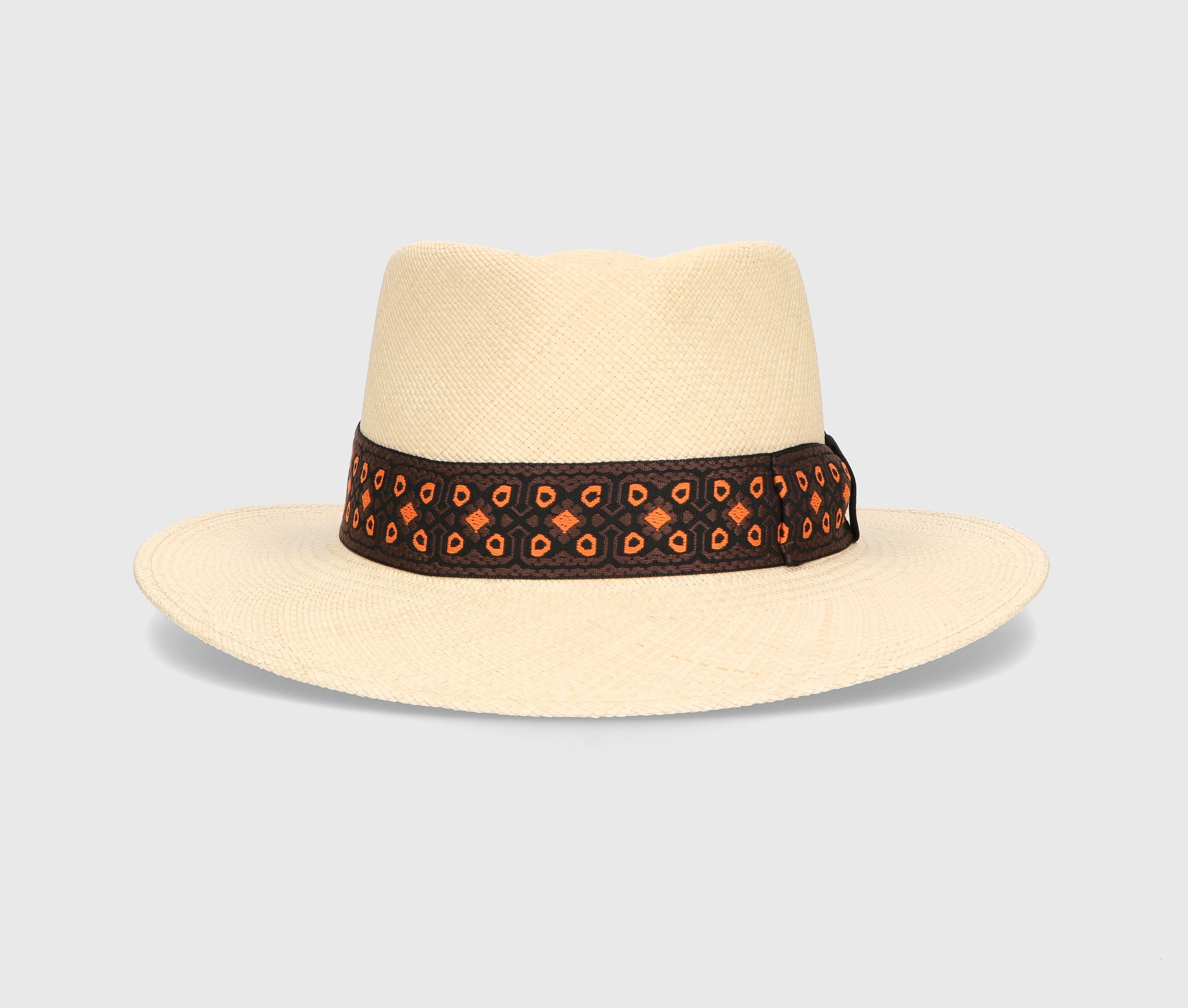 Cappello per panama con tesa larga Borsalino Quito Fedora 