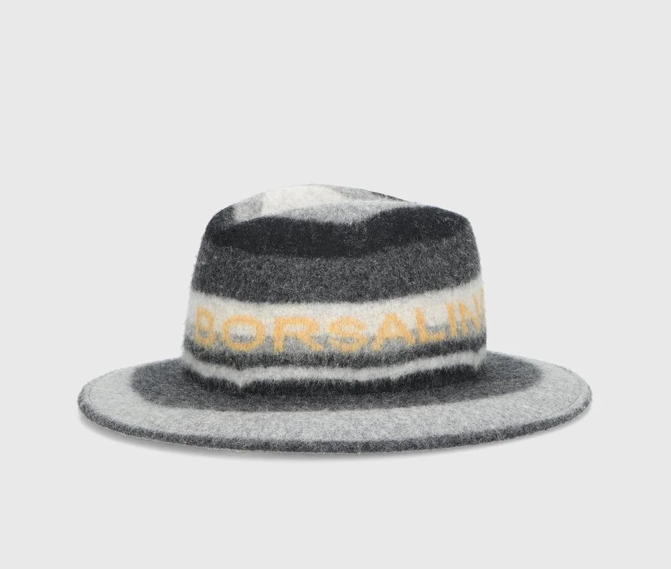 Wool felt hat with macro logo