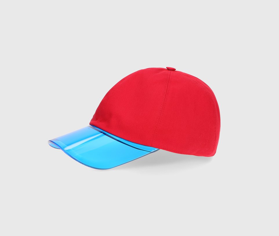 Baseball cap with P.V.C peak front