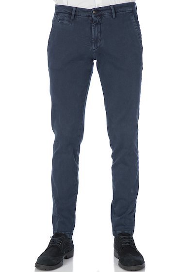Bull comfort vintage effect slash pocket trousers - Blue Navy