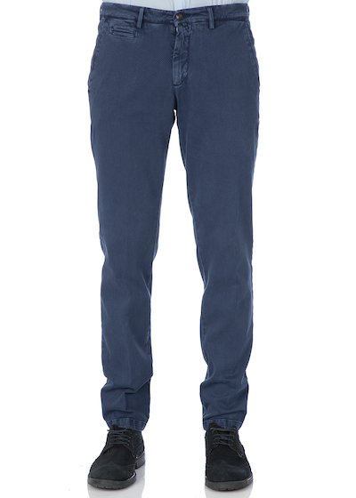 Bull comfort vintage effect slash pocket trousers - Blue Cobalt