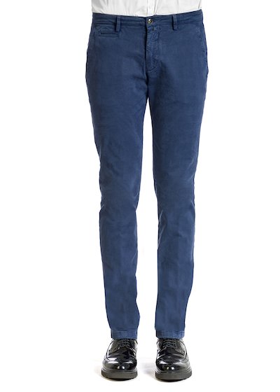 Gabardine comfort slash pocket trousers - Blue Cobalt