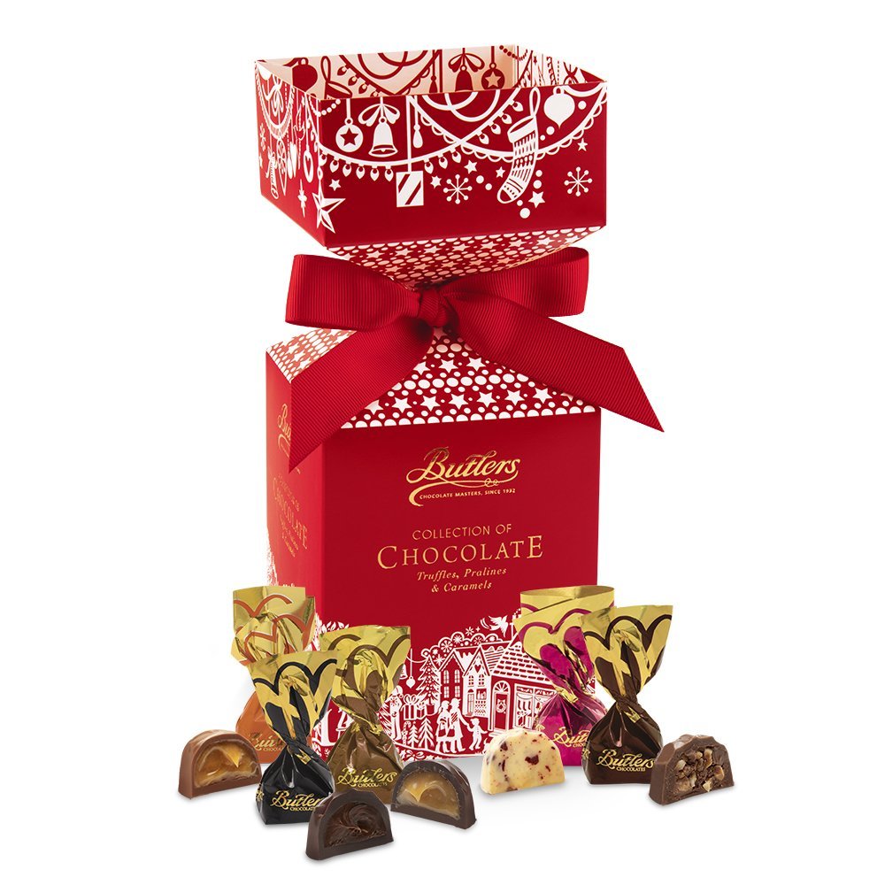 Butlers Yuletide Cracker with assorted individually wrapped Chocolates
