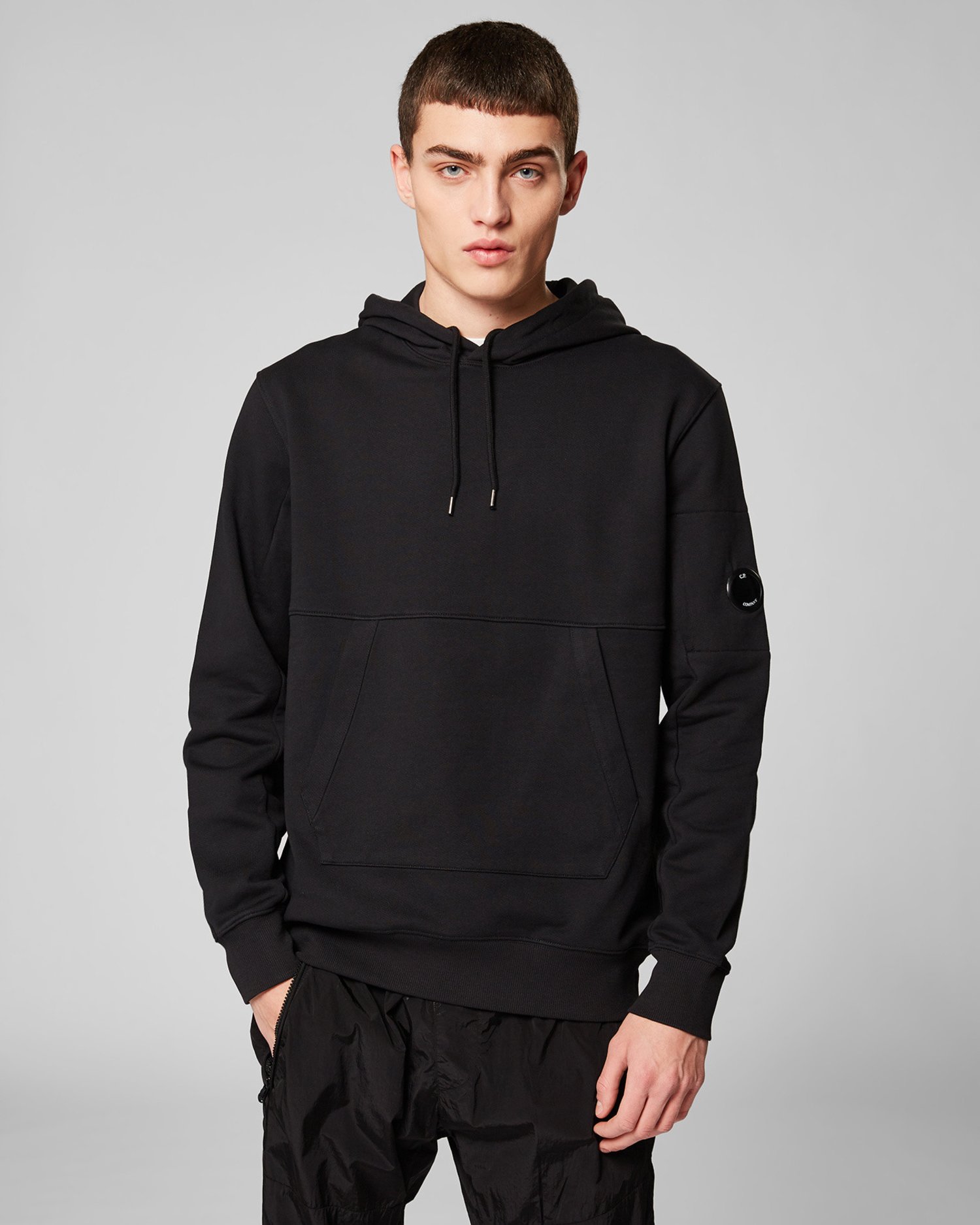 cp company diagonal fleece sweatshirt