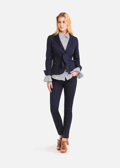 Scarlett cotton trousers - Medium Blue
