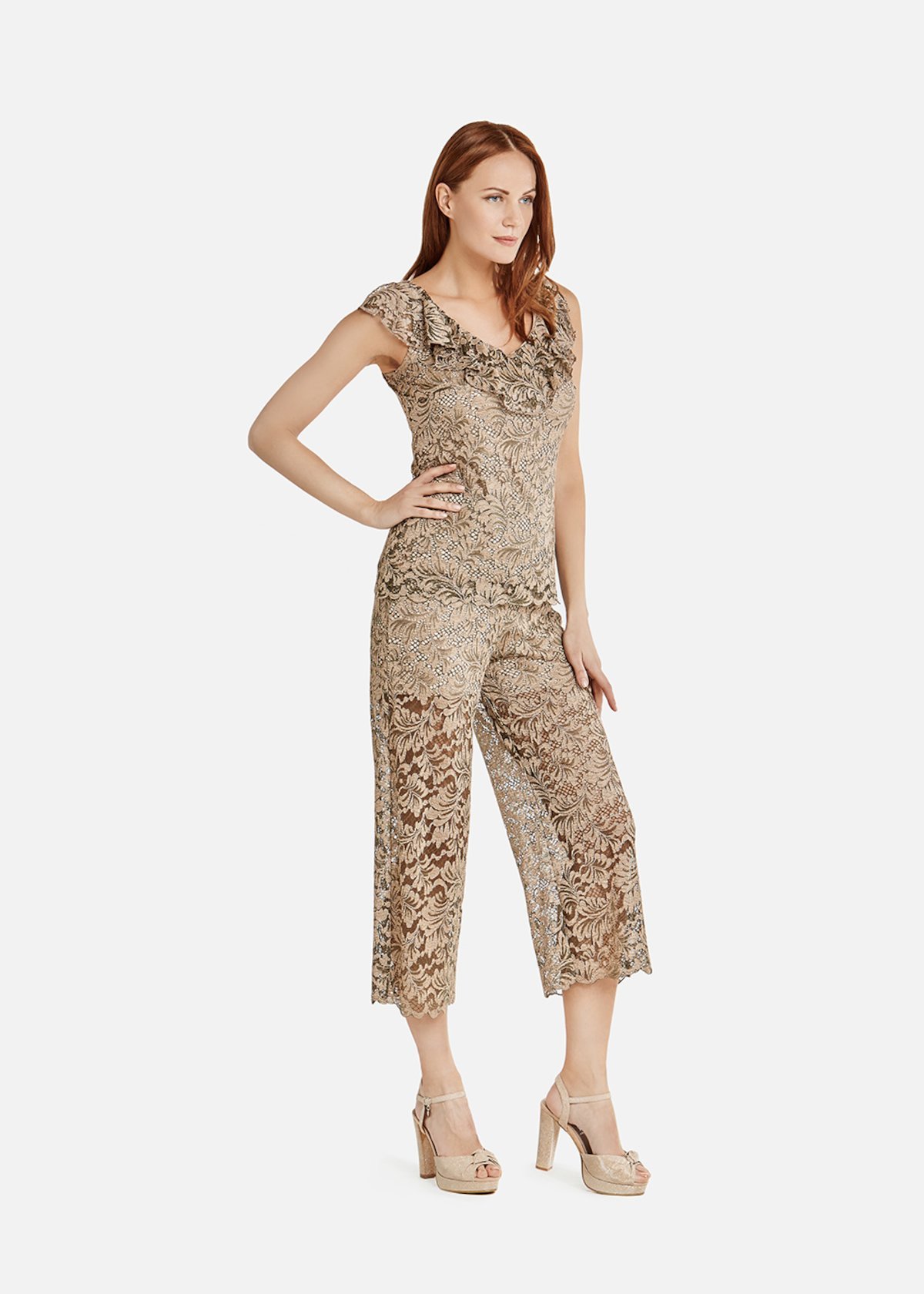 Pantaloni Paiper in pizzo - Alga