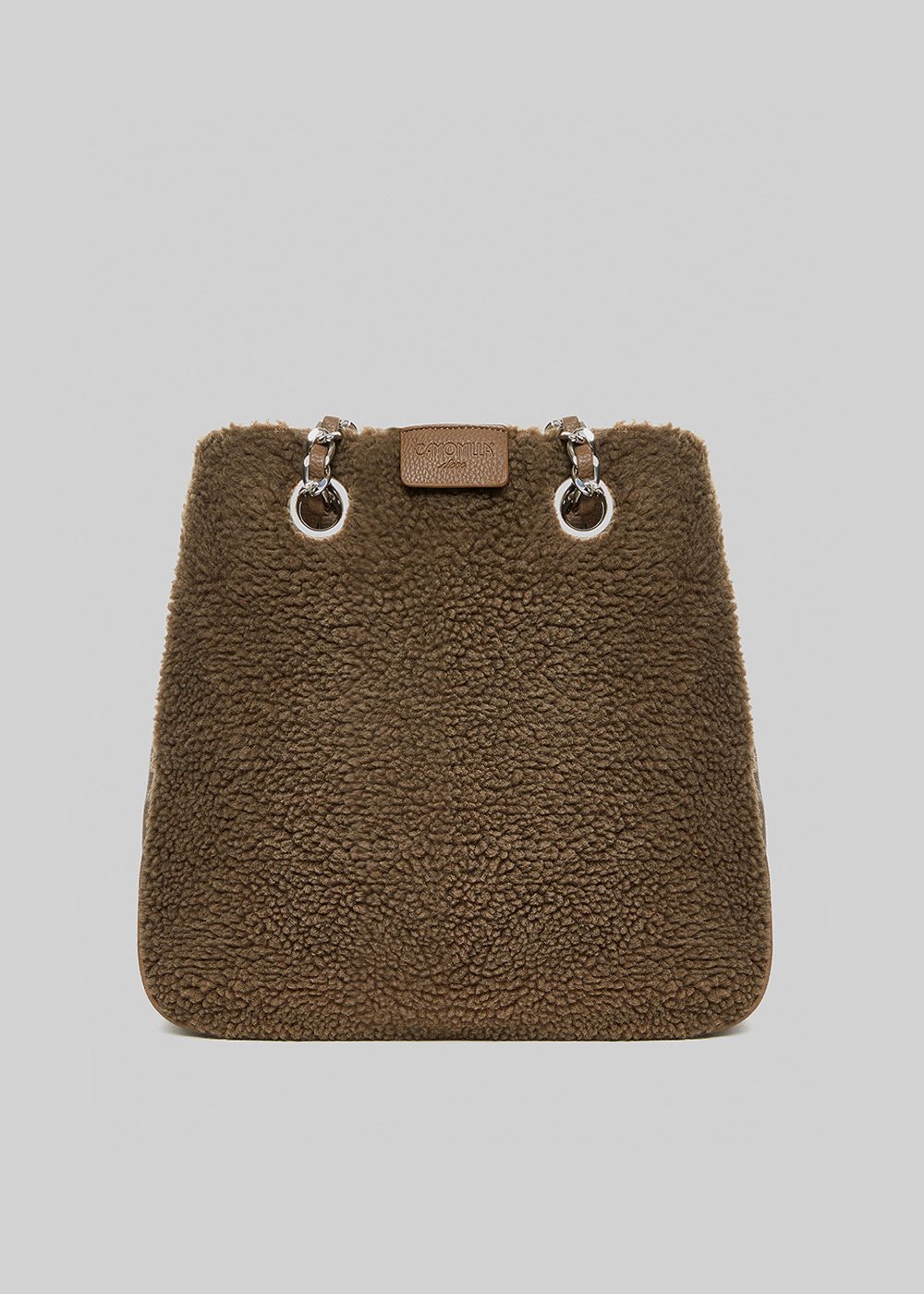 Bonn bag in faux fur with chain handles - Falcon - Woman - Category image