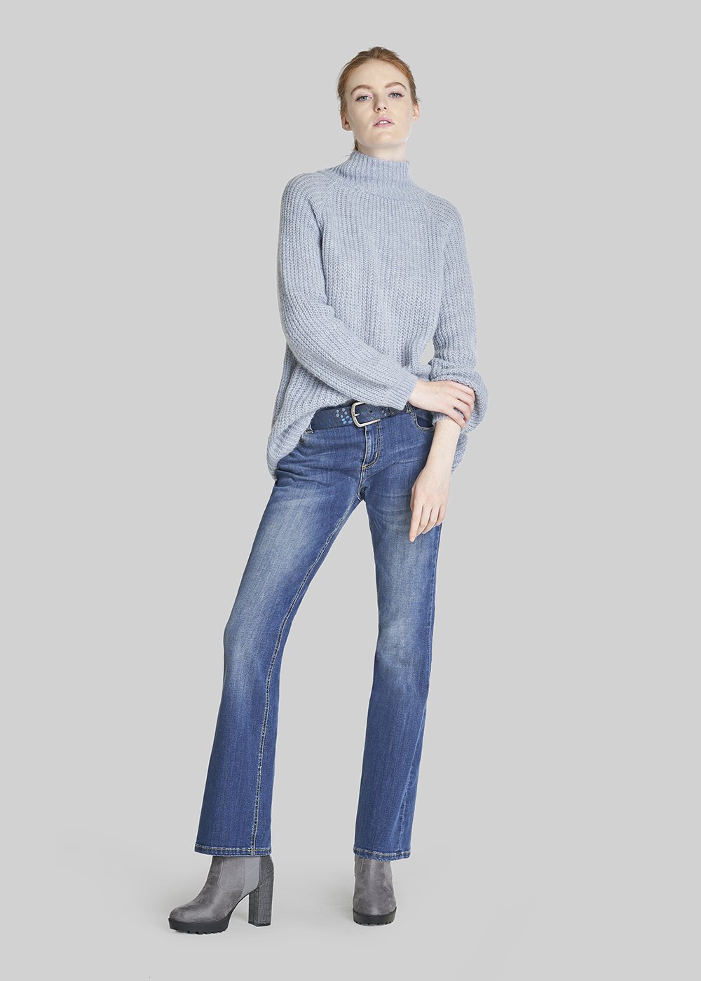 Mirage sweater with Turtleneck - Fog