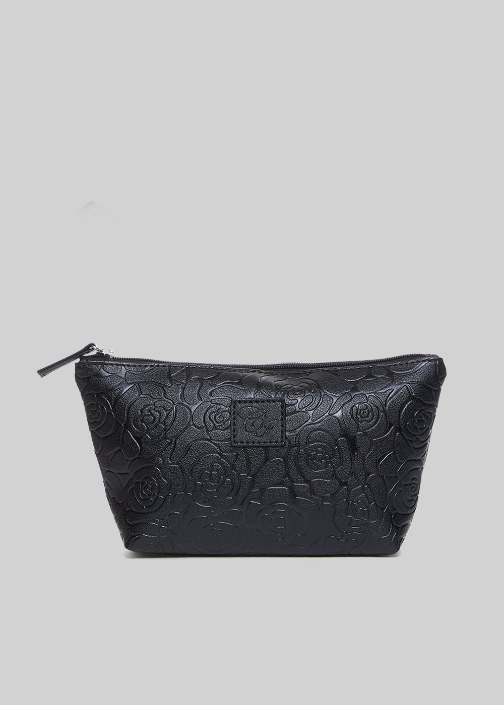 Beauty Blur in faux leather roses embossed - Black