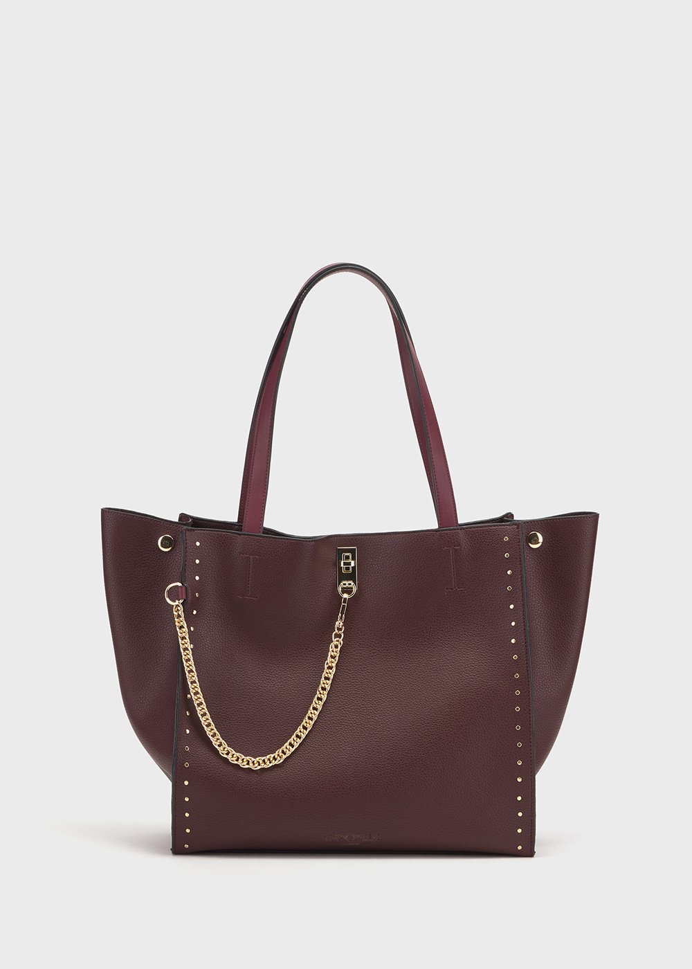 Brian shopping bag with deer print - Black cherry - Woman