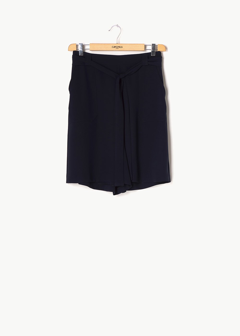 Bermuda Byron con cintura in vita - Blu Navy - Donna
