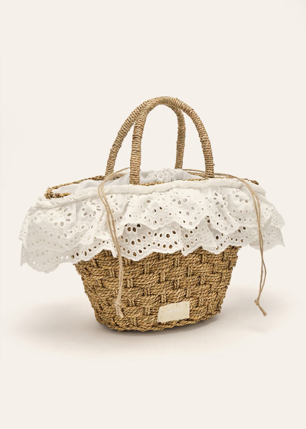 Bernie bag with broderie anglaise details - White - Woman