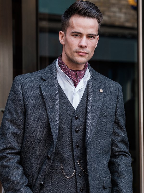 Behan Grey Tweed Jacket & Vest